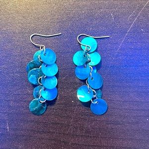 Cute blue dangle earrings